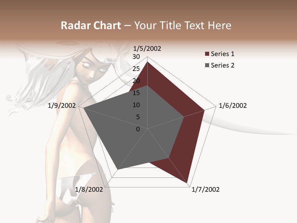 Portrait Young Beautiful PowerPoint Template