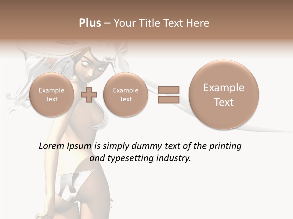Portrait Young Beautiful PowerPoint Template