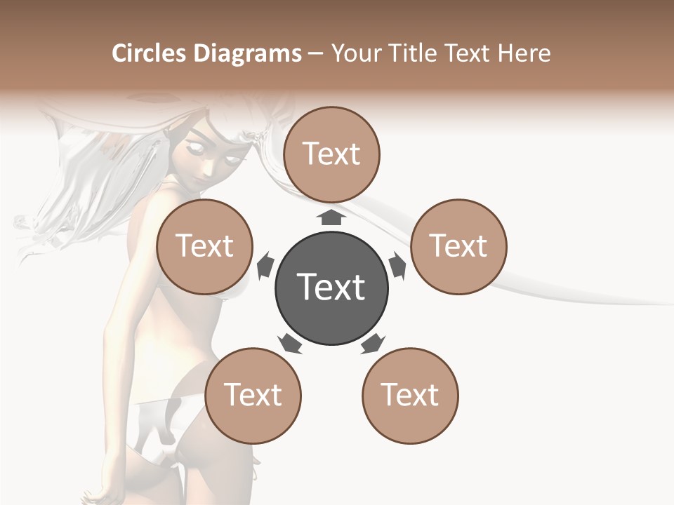 Portrait Young Beautiful PowerPoint Template