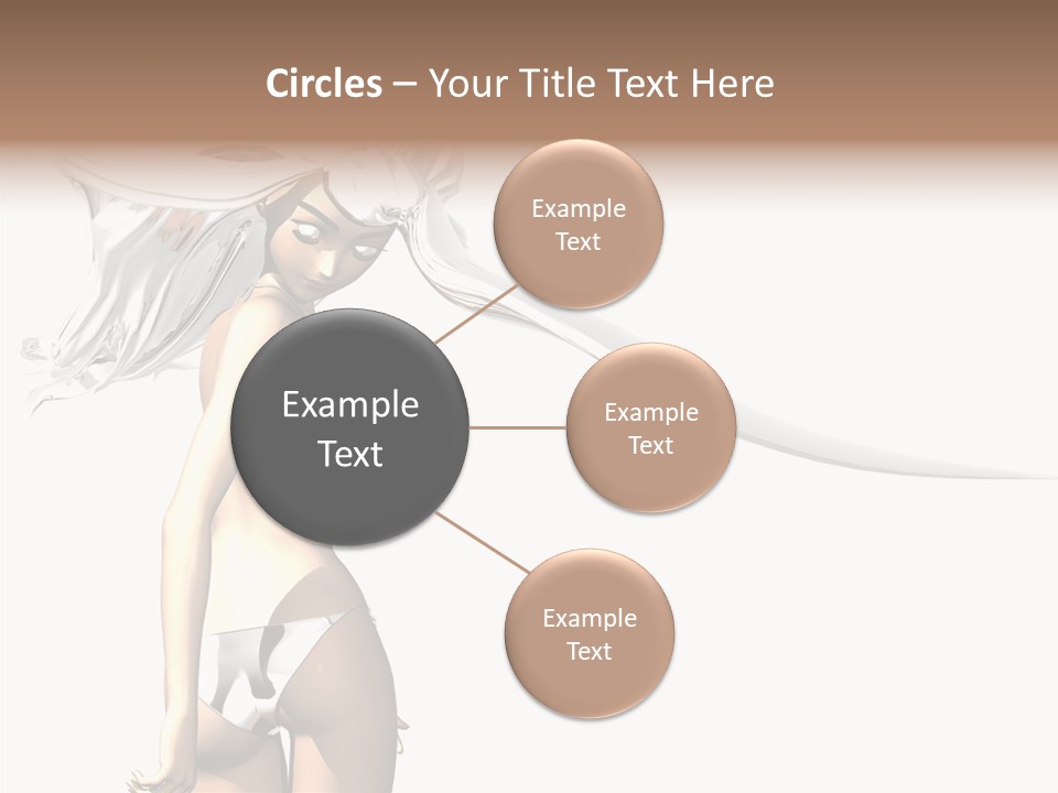 Portrait Young Beautiful PowerPoint Template