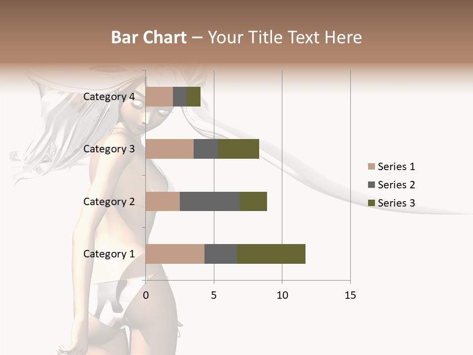 Portrait Young Beautiful PowerPoint Template