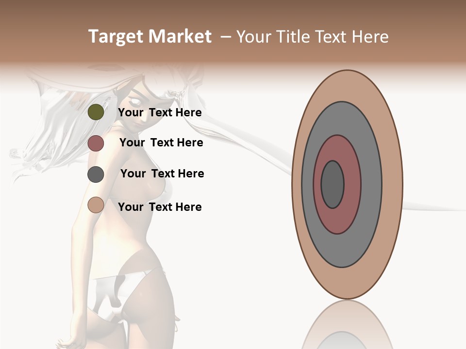 Portrait Young Beautiful PowerPoint Template