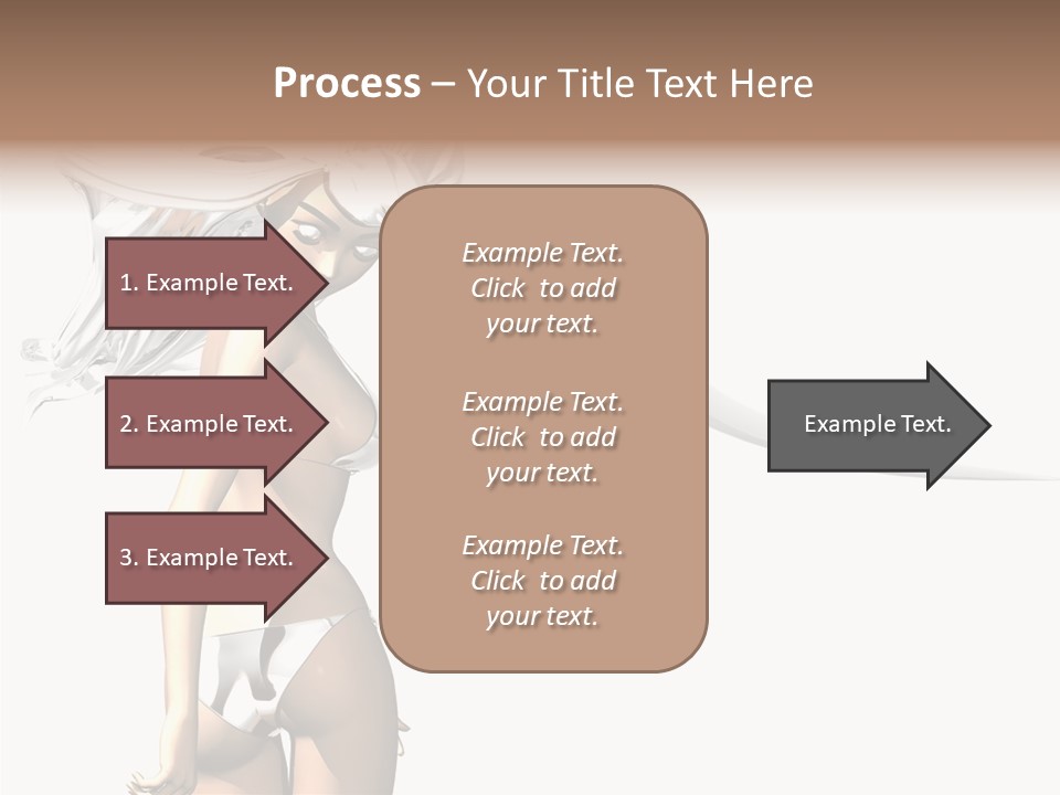 Portrait Young Beautiful PowerPoint Template