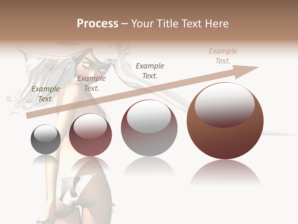 Portrait Young Beautiful PowerPoint Template