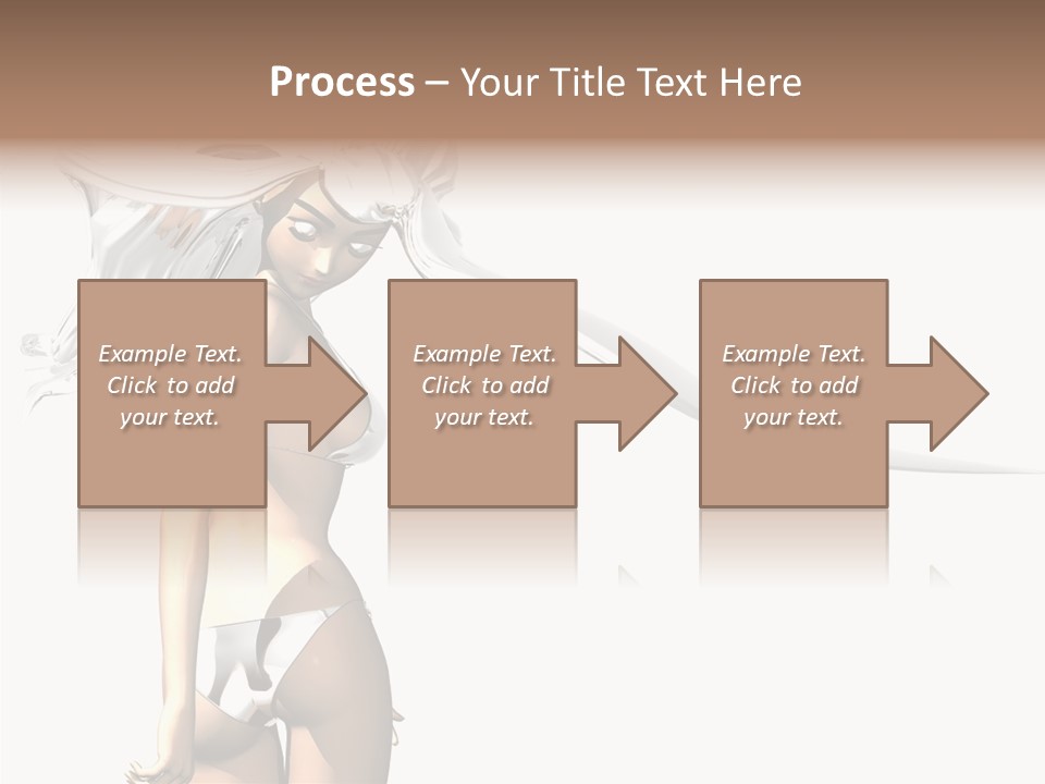 Portrait Young Beautiful PowerPoint Template
