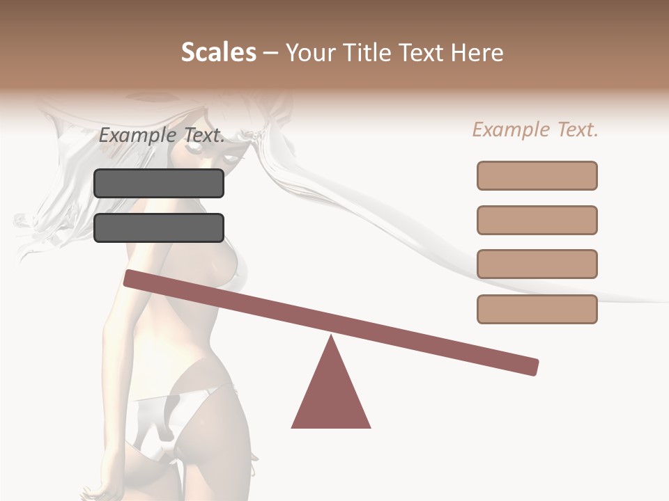 Portrait Young Beautiful PowerPoint Template