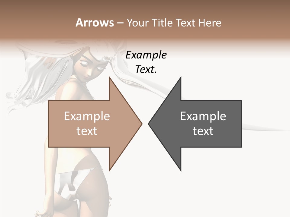 Portrait Young Beautiful PowerPoint Template