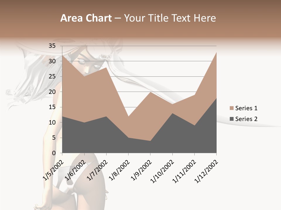 Portrait Young Beautiful PowerPoint Template