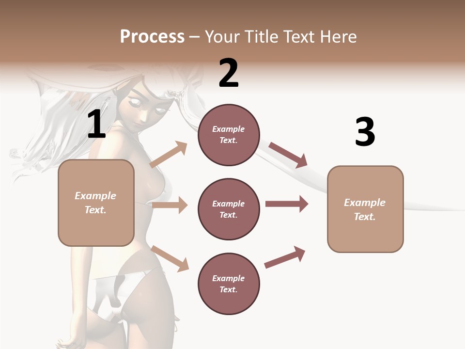 Portrait Young Beautiful PowerPoint Template