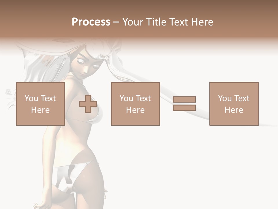 Portrait Young Beautiful PowerPoint Template