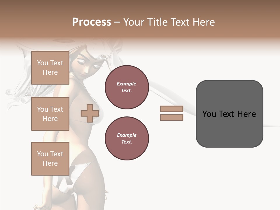 Portrait Young Beautiful PowerPoint Template