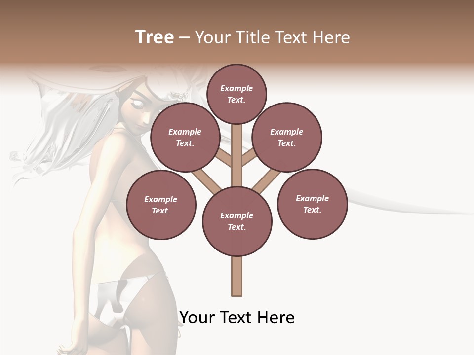 Portrait Young Beautiful PowerPoint Template