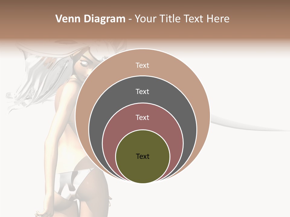 Portrait Young Beautiful PowerPoint Template