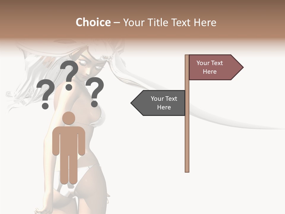 Portrait Young Beautiful PowerPoint Template