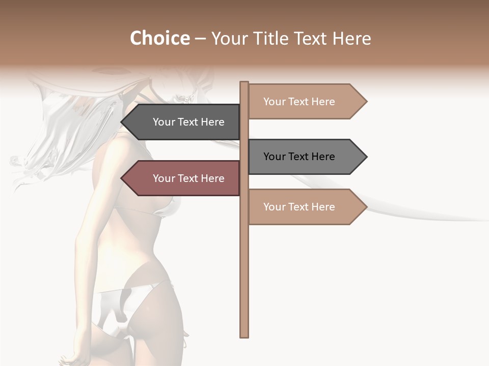 Portrait Young Beautiful PowerPoint Template