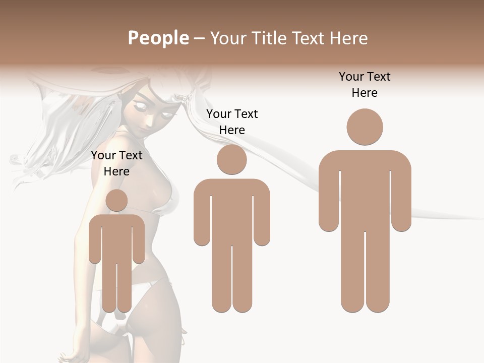 Portrait Young Beautiful PowerPoint Template