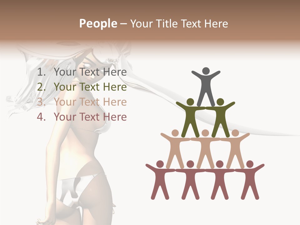 Portrait Young Beautiful PowerPoint Template