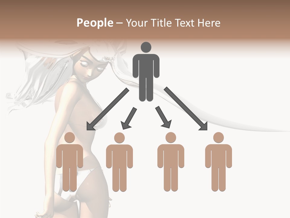 Portrait Young Beautiful PowerPoint Template