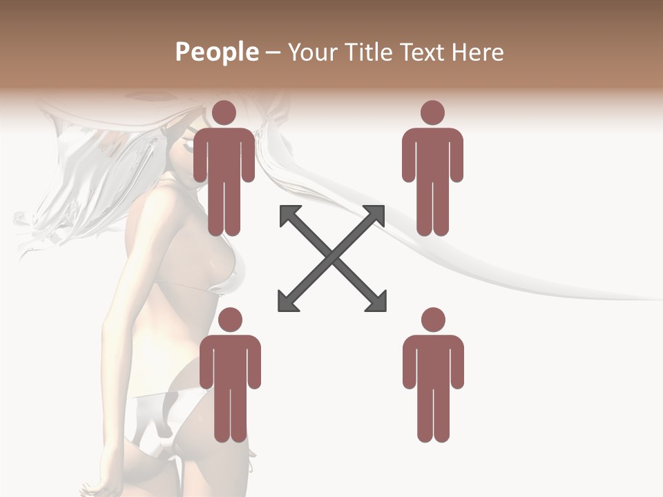 Portrait Young Beautiful PowerPoint Template