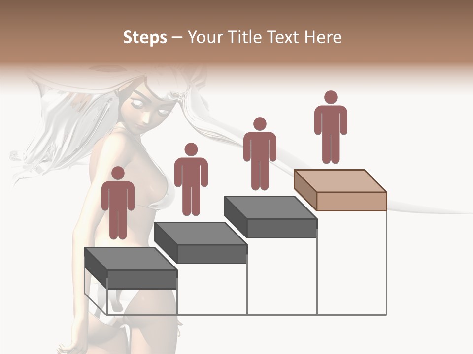 Portrait Young Beautiful PowerPoint Template