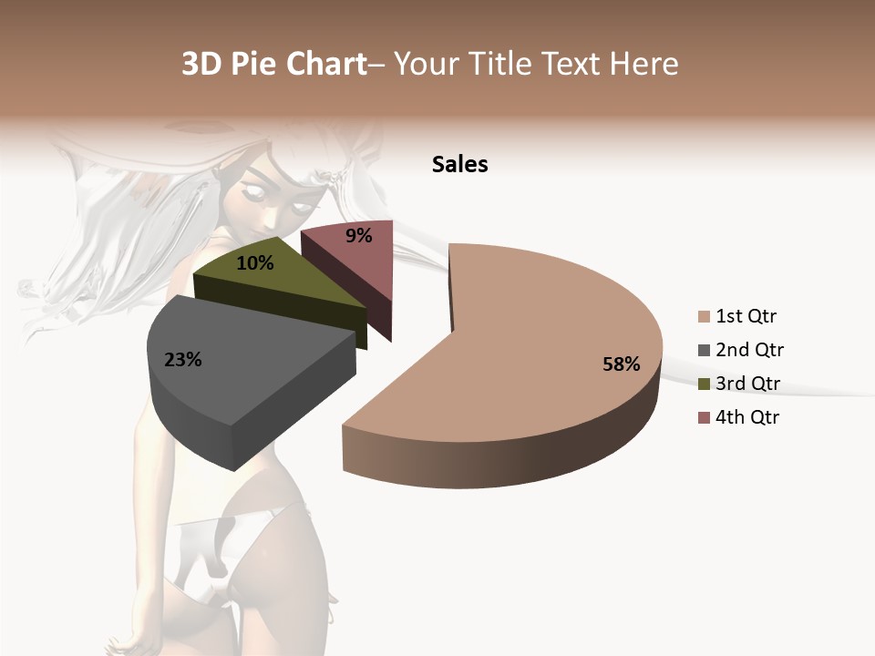 Portrait Young Beautiful PowerPoint Template