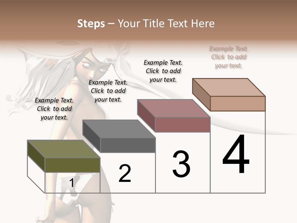 Portrait Young Beautiful PowerPoint Template