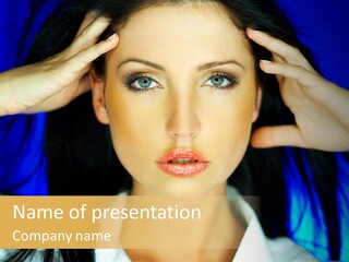 Young Makeup Sensual PowerPoint Template