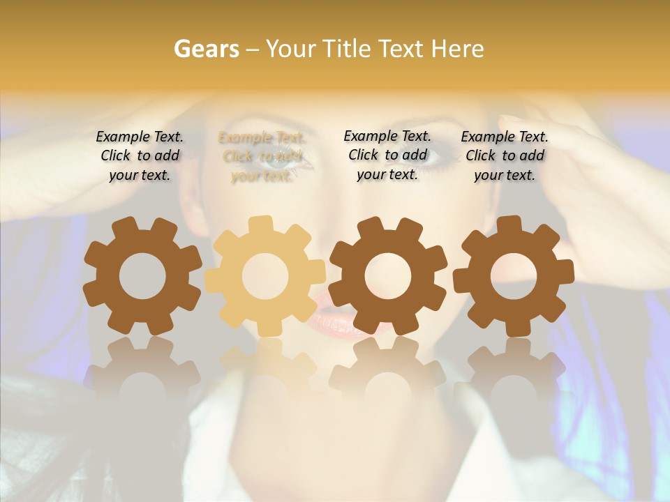 Young Makeup Sensual PowerPoint Template