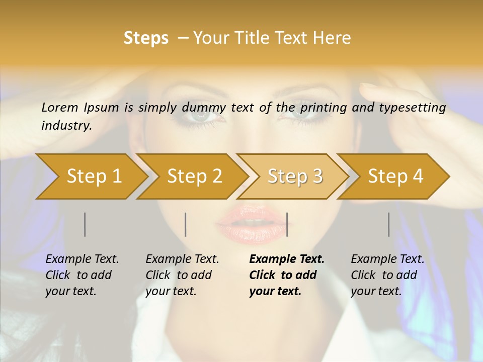 Young Makeup Sensual PowerPoint Template