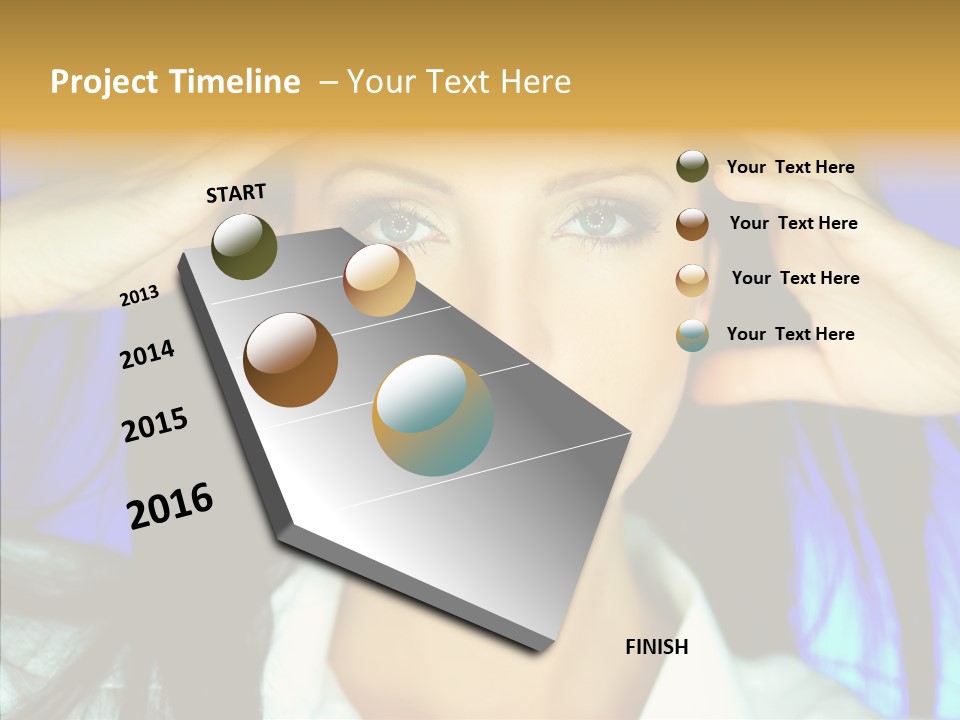 Young Makeup Sensual PowerPoint Template