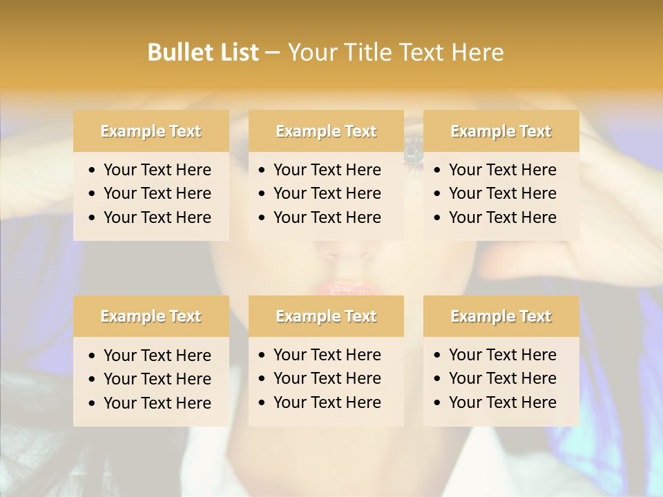 Young Makeup Sensual PowerPoint Template