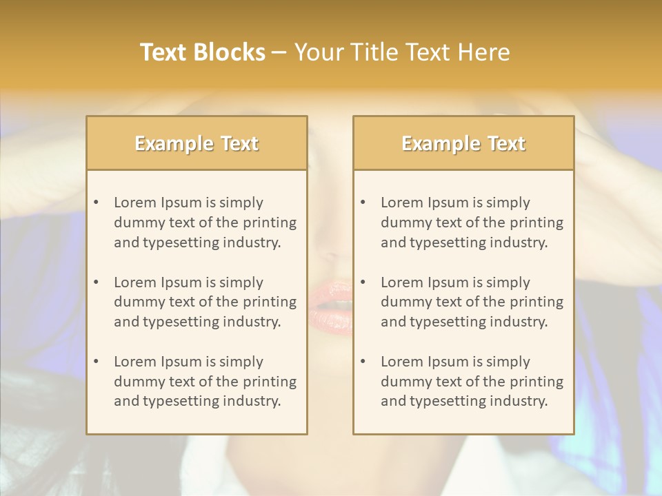 Young Makeup Sensual PowerPoint Template