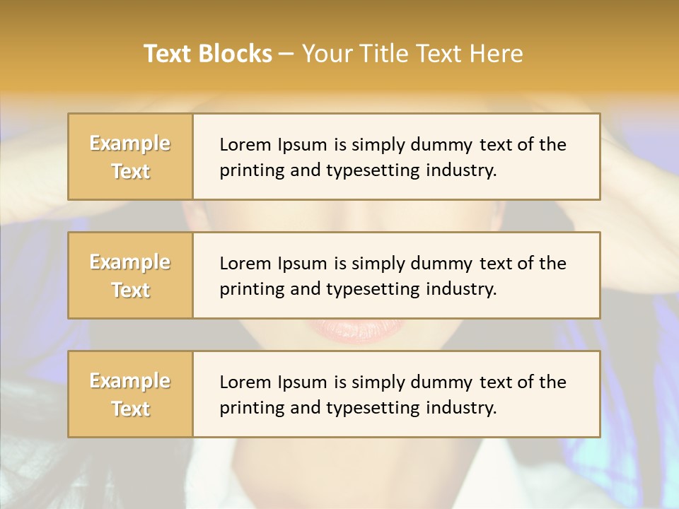 Young Makeup Sensual PowerPoint Template