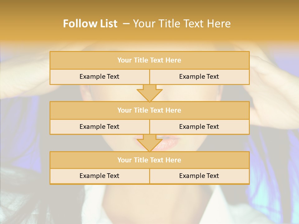 Young Makeup Sensual PowerPoint Template