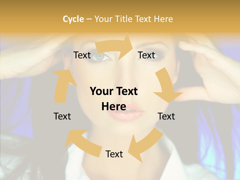 Young Makeup Sensual PowerPoint Template