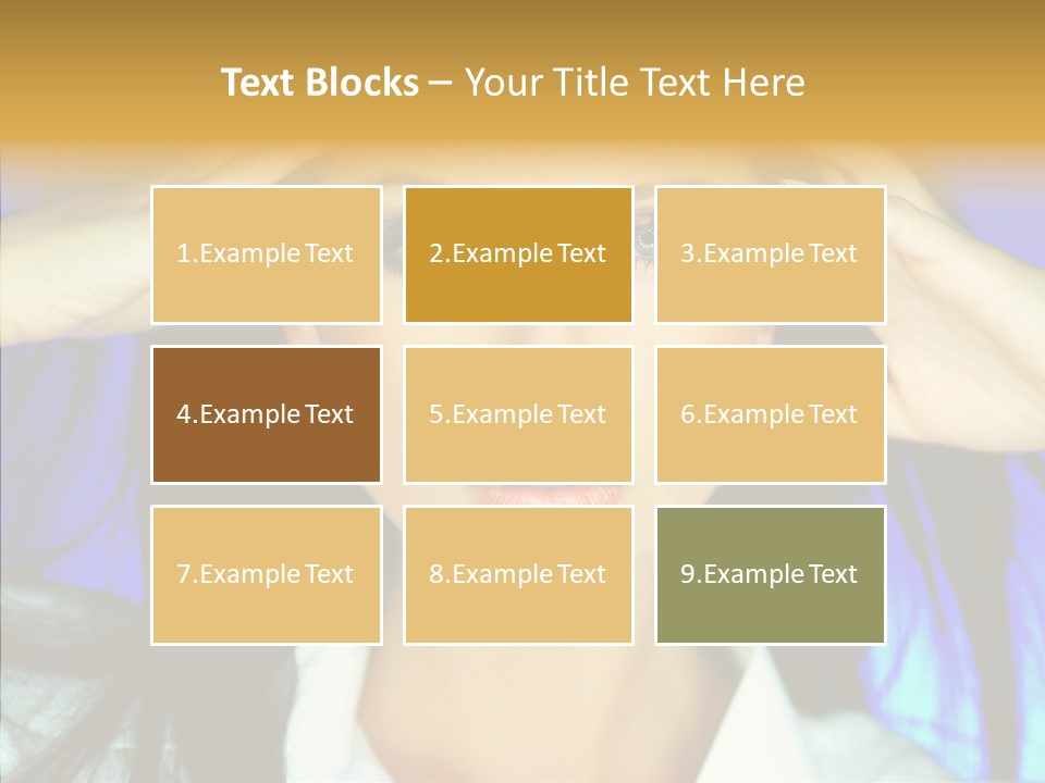 Young Makeup Sensual PowerPoint Template