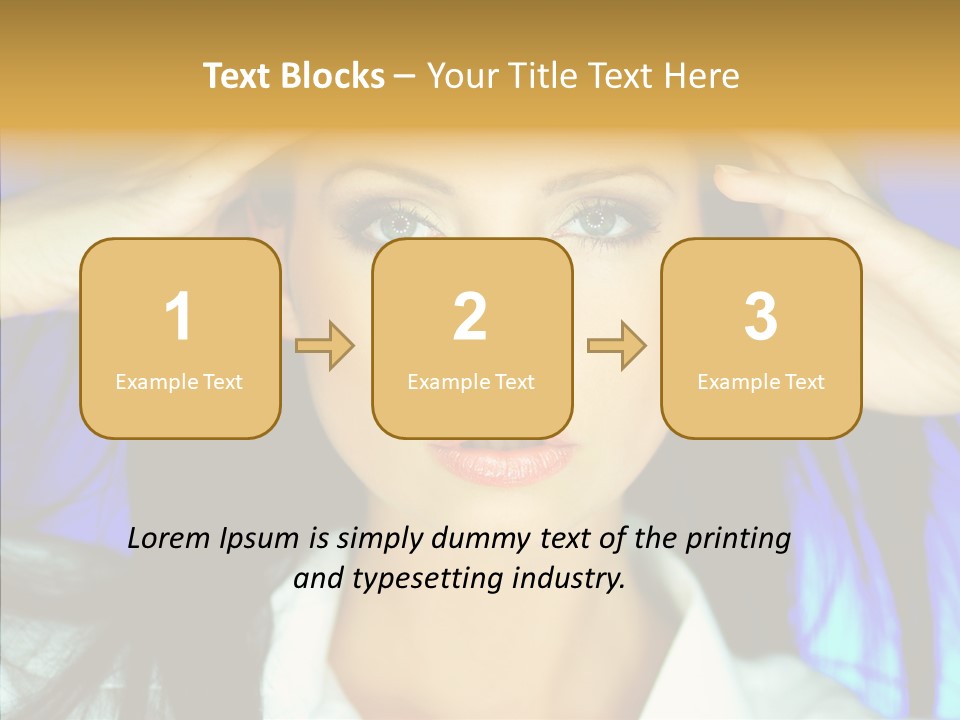 Young Makeup Sensual PowerPoint Template