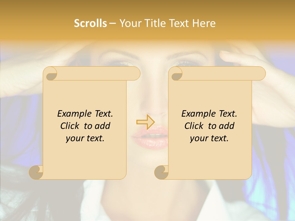 Young Makeup Sensual PowerPoint Template