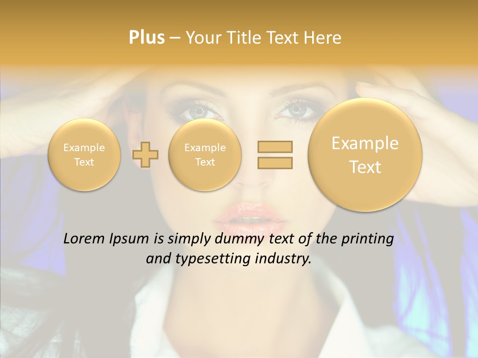 Young Makeup Sensual PowerPoint Template