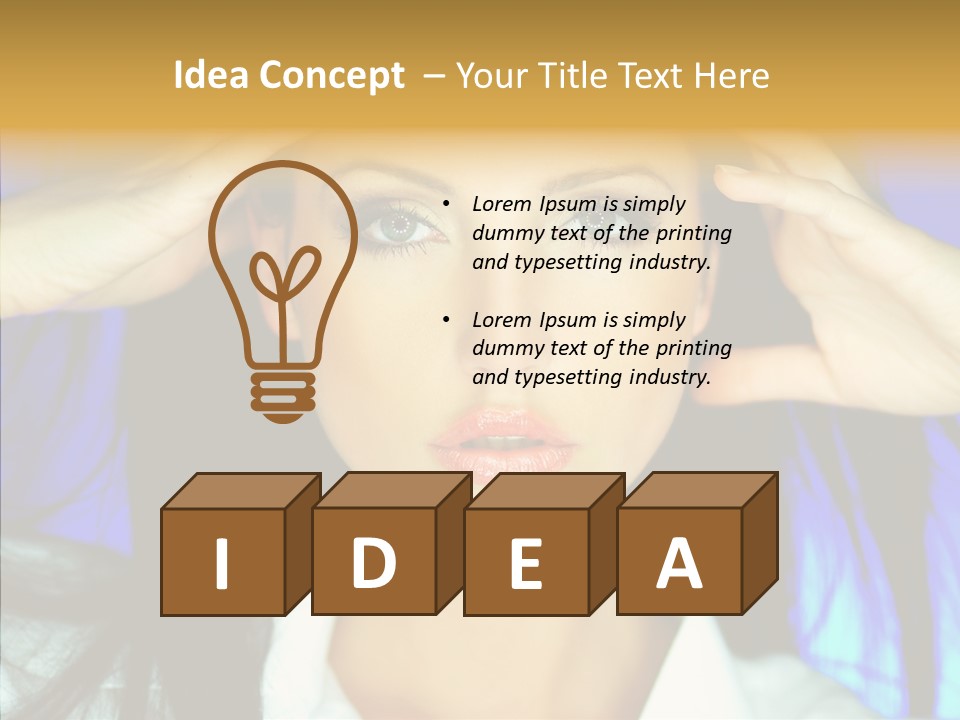 Young Makeup Sensual PowerPoint Template