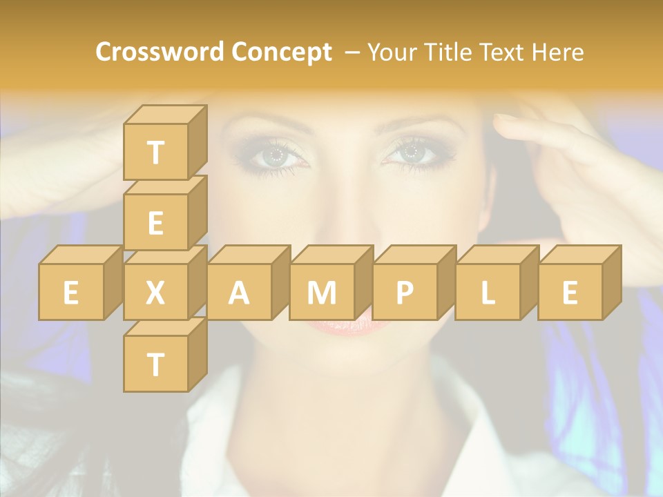 Young Makeup Sensual PowerPoint Template