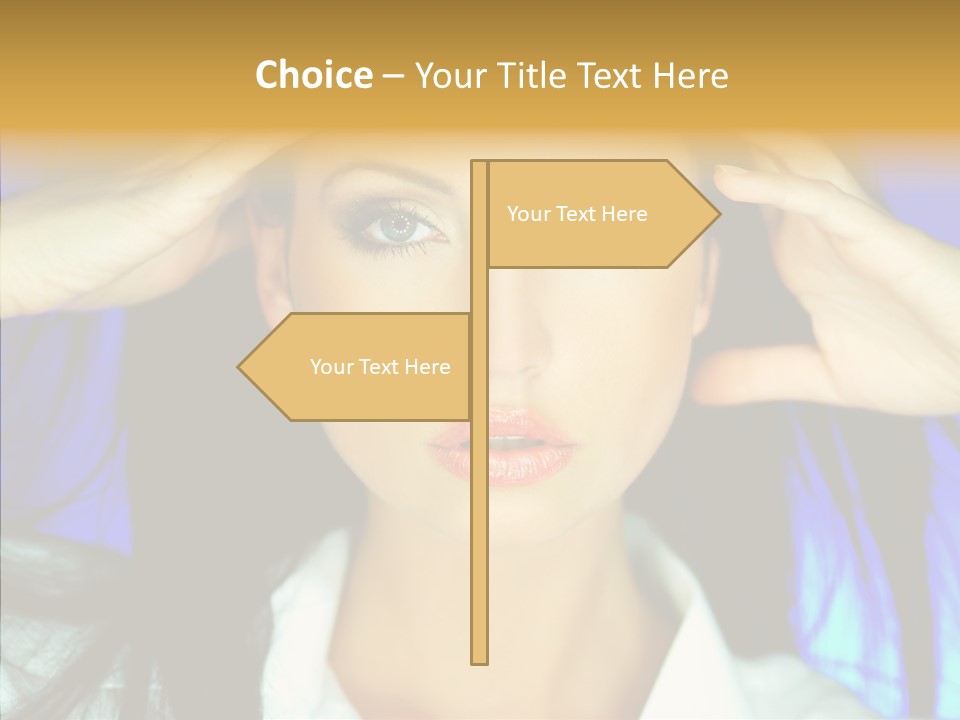 Young Makeup Sensual PowerPoint Template