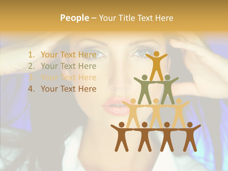 Young Makeup Sensual PowerPoint Template