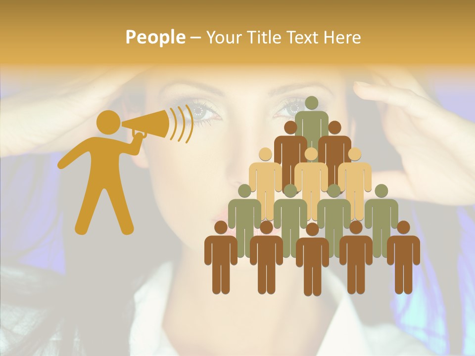 Young Makeup Sensual PowerPoint Template