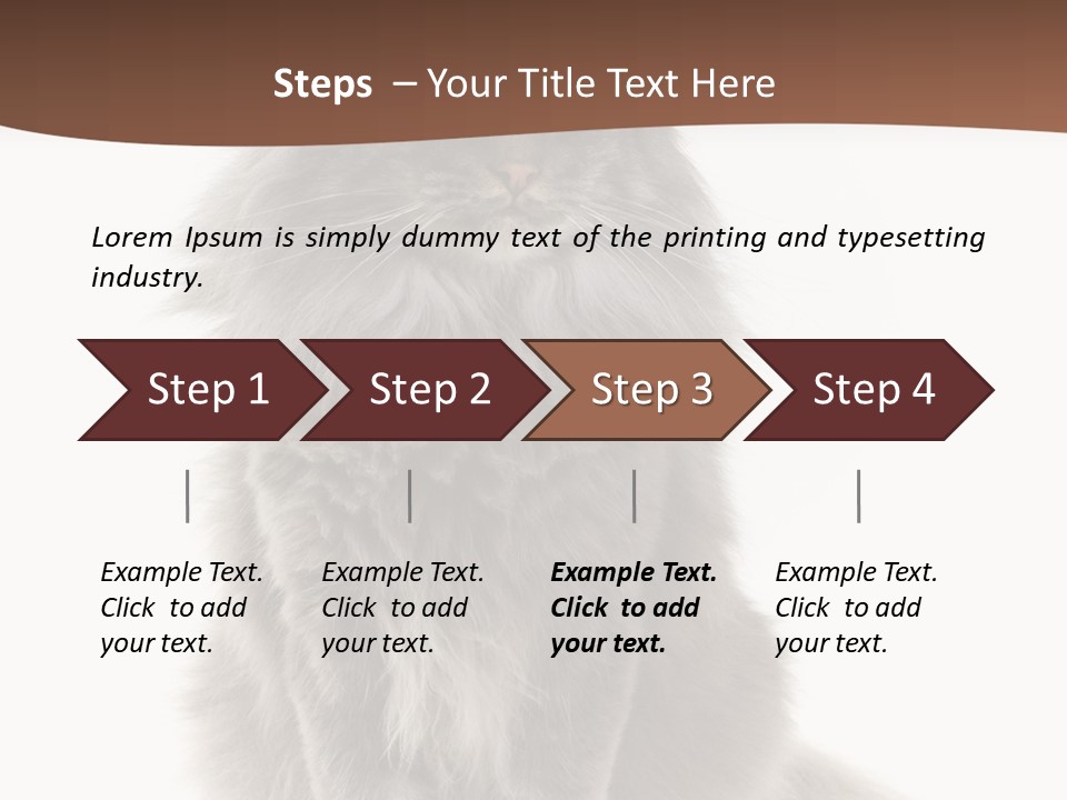 Furry Soft Cat PowerPoint Template