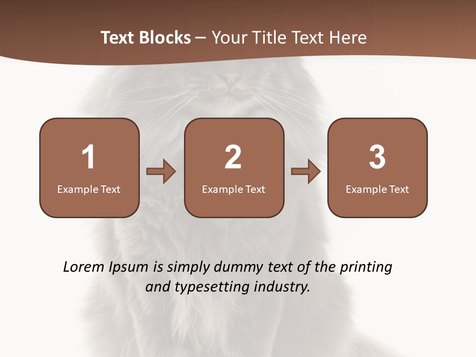 Furry Soft Cat PowerPoint Template