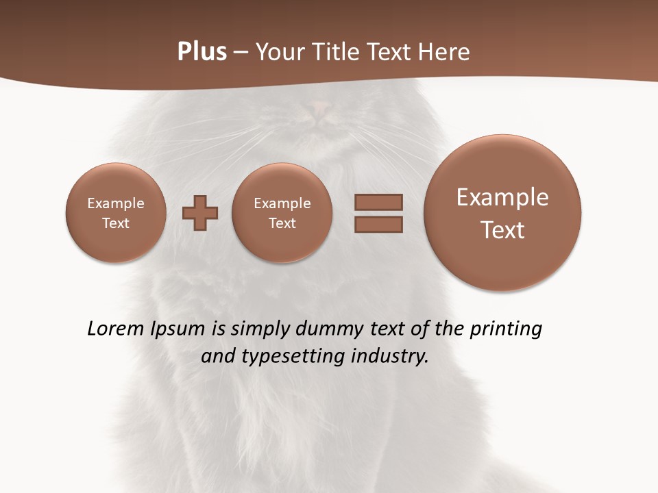 Furry Soft Cat PowerPoint Template