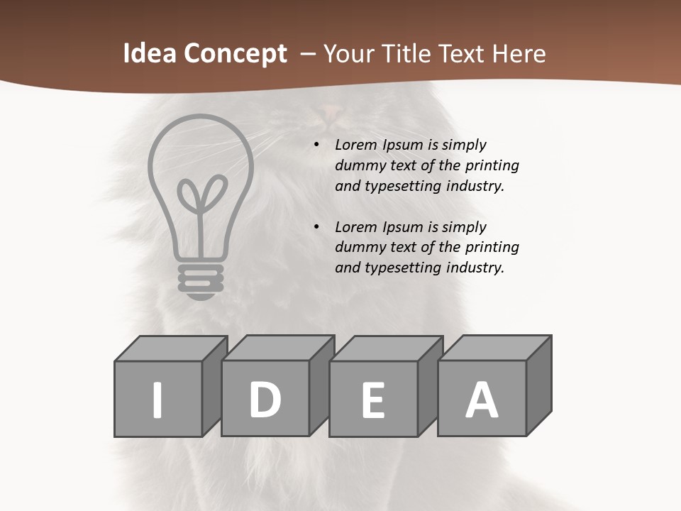 Furry Soft Cat PowerPoint Template