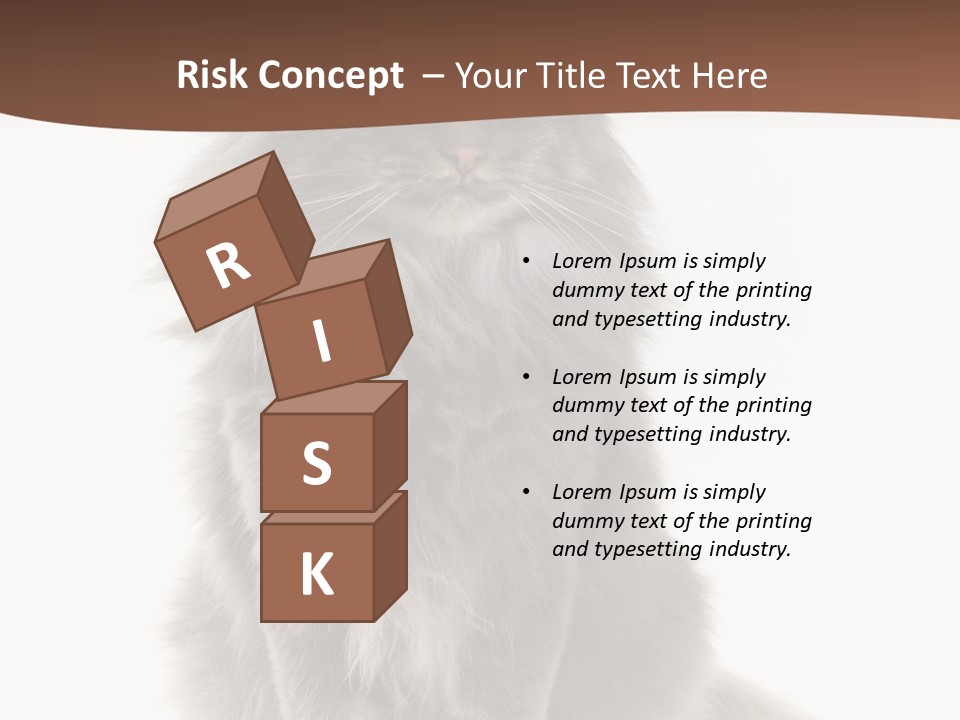 Furry Soft Cat PowerPoint Template