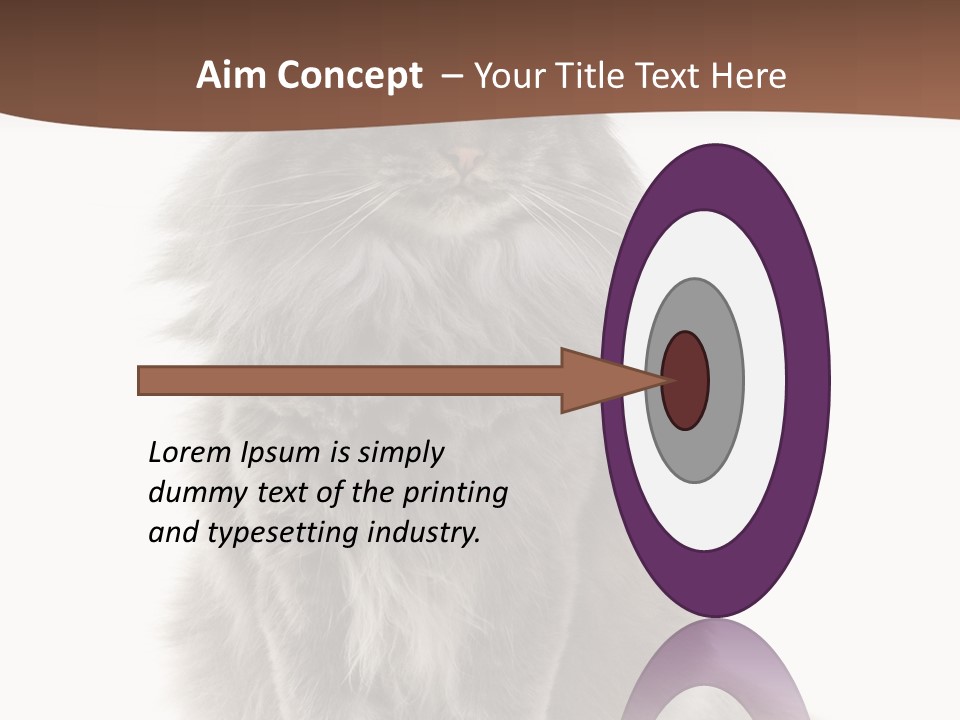 Furry Soft Cat PowerPoint Template